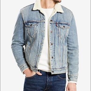 Levi Men’s Sherpa Denim Trucker Jacket!